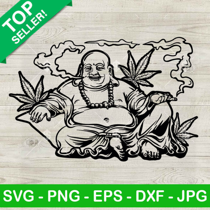 Funny Buddha Smoking Weed SVG