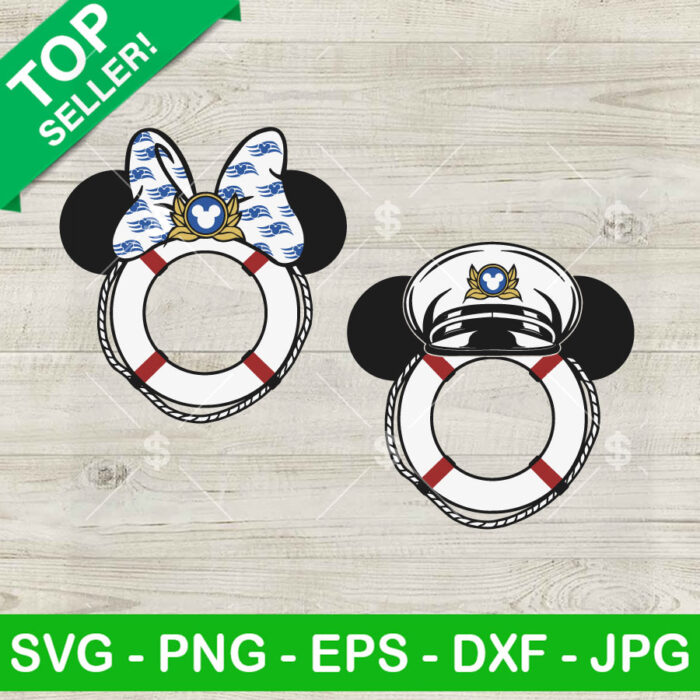 Mickey And Minnie Disney Cruise Captain SVG