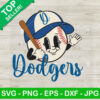 Vintage Dodgers Baseball Face SVG