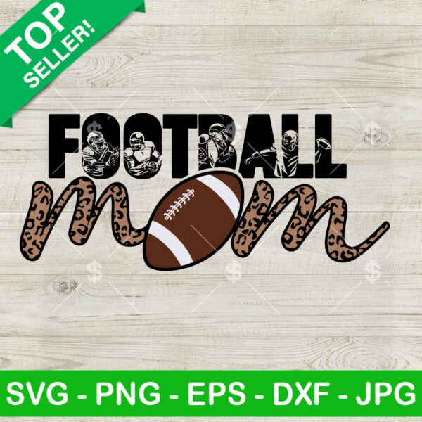 Leopard Football Mom SVG