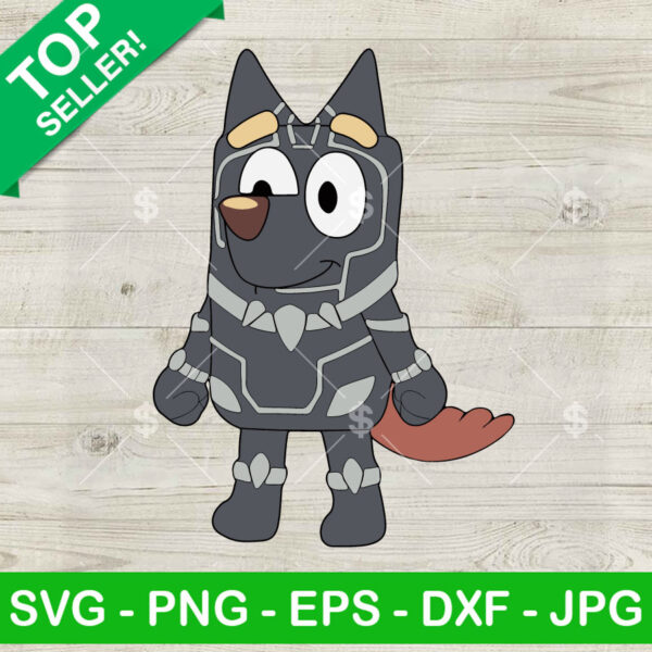 Bluey Black Panther SVG