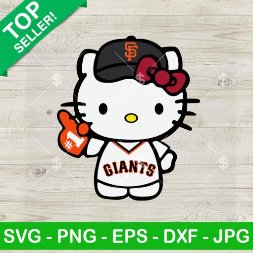 Hello Kitty San Francisco Giants Baseball Svg
