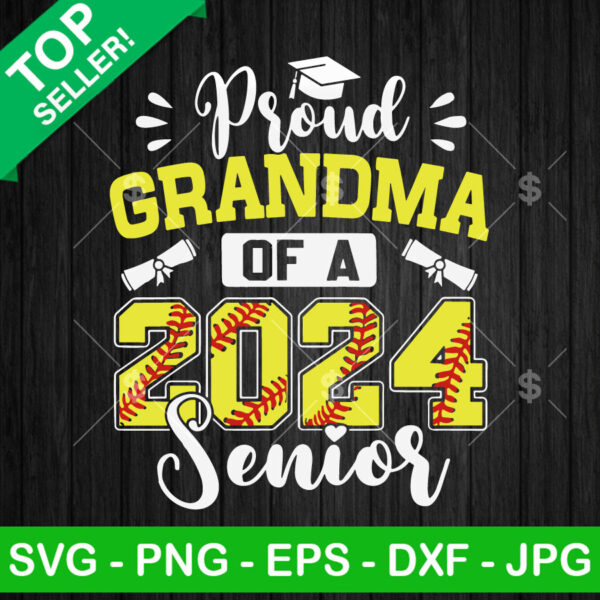Proud Grandma Of A 2024 Senior SVG