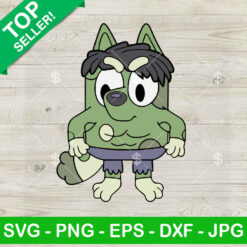 Funny Bluey Hulk SVG, Bluey Superhero SVG, Bluey Heeler Dog SVG Cut file cricut