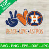 Peace Love Astros SVG