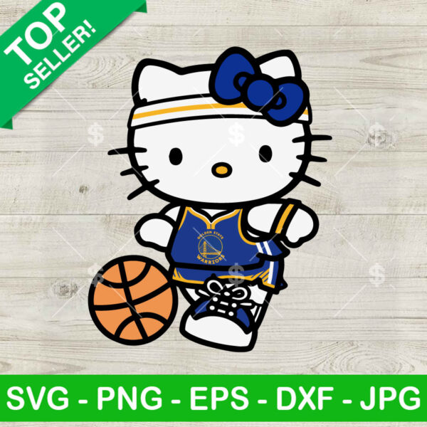 Hello Kitty Golden state Warriors SVG PNG