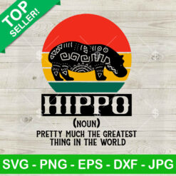 Vintage Hippopotamus Definition SVG