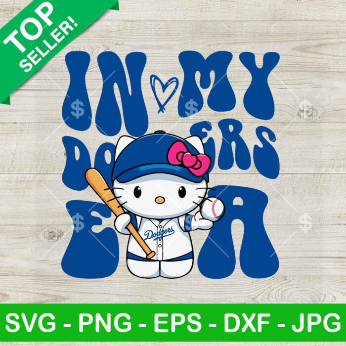 Vintage Hello Kitty In My Dodgers Era SVG