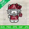 Red Hello Kitty Arkansas Razorbacks Football SVG