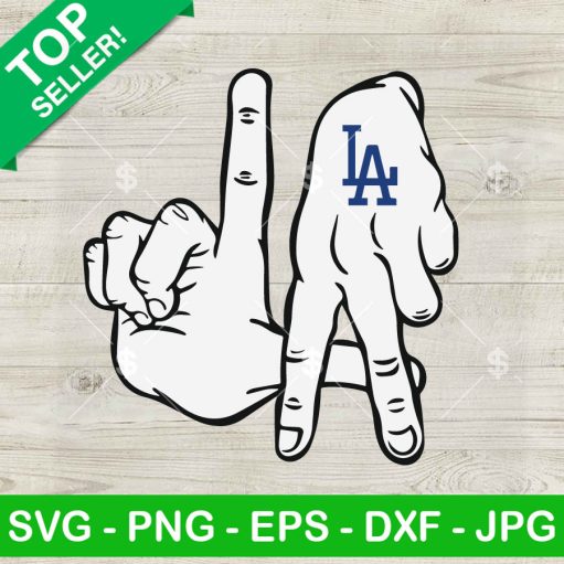 Los Angeles Dodgers Hand Sign Svg