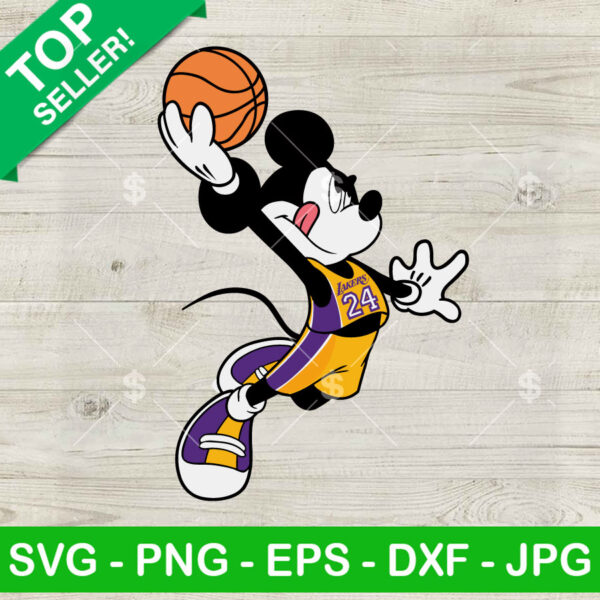 Mickey Los Angeles Lakers Basketball SVG