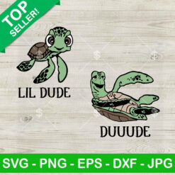 Cute Baby Little Dude Turtle And Dad SVG