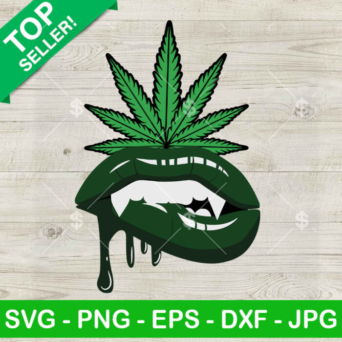 Cannabis Vampire Lips SVG