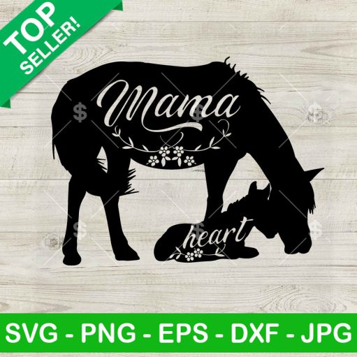 Mama Horse Floral Svg