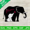 Elephant mama SVG