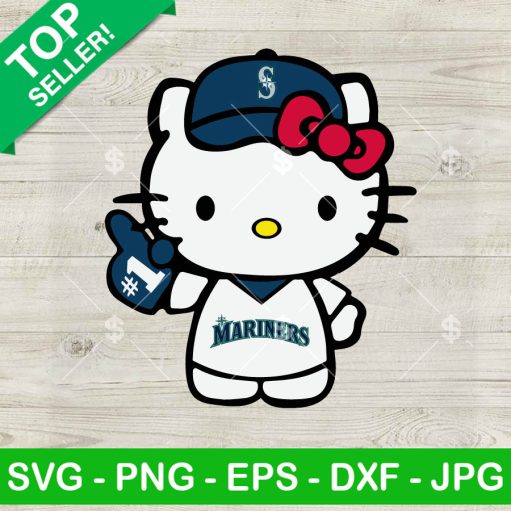 Hello Kitty Seattle Mariners Baseball Svg