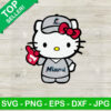 Hello Kitty Miami Marlins Baseball SVG
