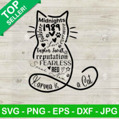 Midnights 1989 Karma is a Cat SVG