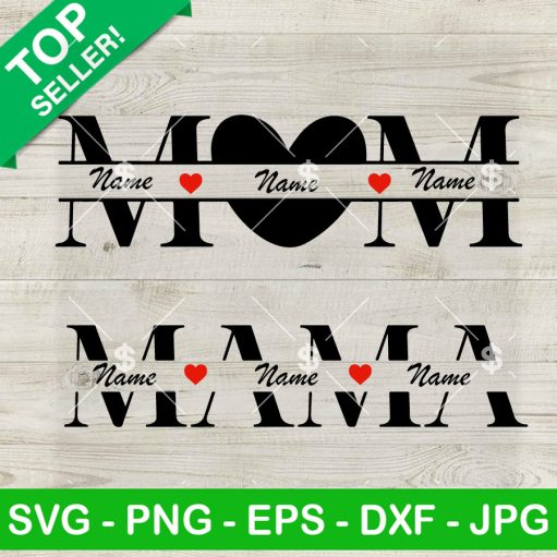 Mama Mom Personalized Kids Name Svg