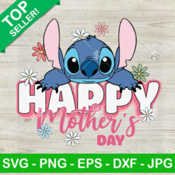 Cute Stitch Happy Mother's Day SVG