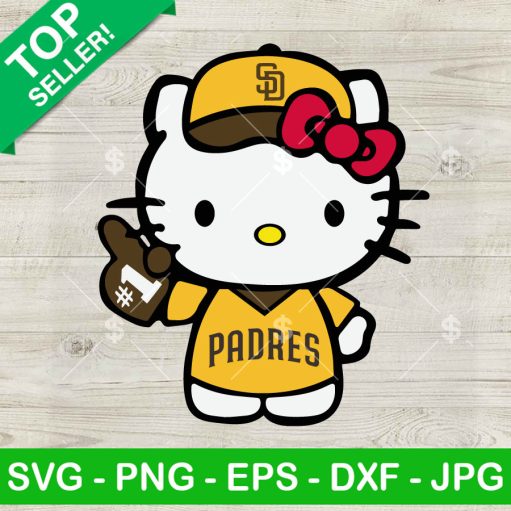 Hello Kitty San Diego Padres Baseball Svg