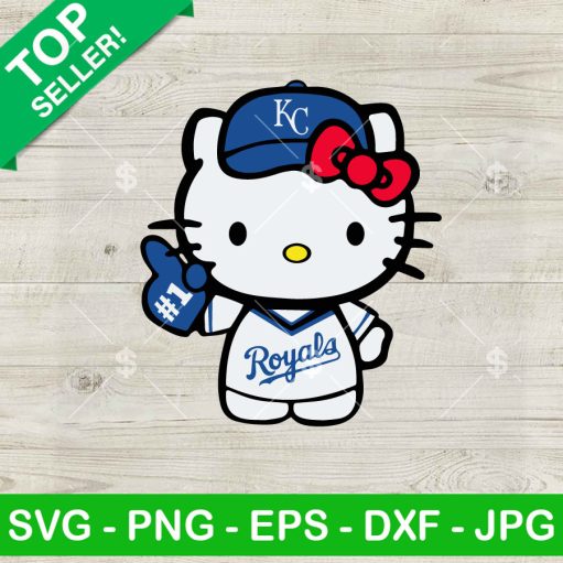 Hello Kitty Kansas City Royals Baseball Svg