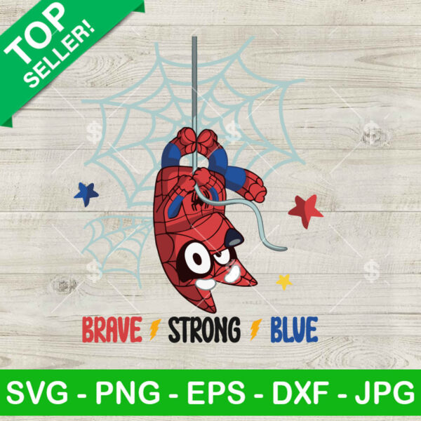 Amazing Bluey Spiderman SVG, Spider Bluey Man SVG, Funny Superhero SVG Cut file cricut