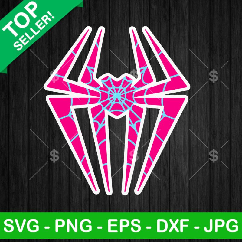 Spider Gwen Stacy Logo SVG, Ghost Spider SVG, Spiderverse SVG Digital ...