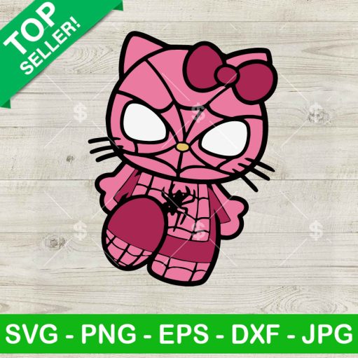 Hello Kitty Pink Spider Man SVG