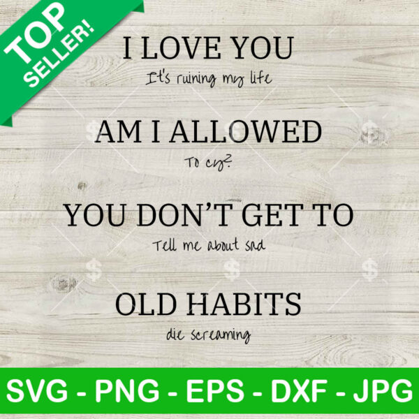 I Love You It's Ruining My Life TTPD SVG