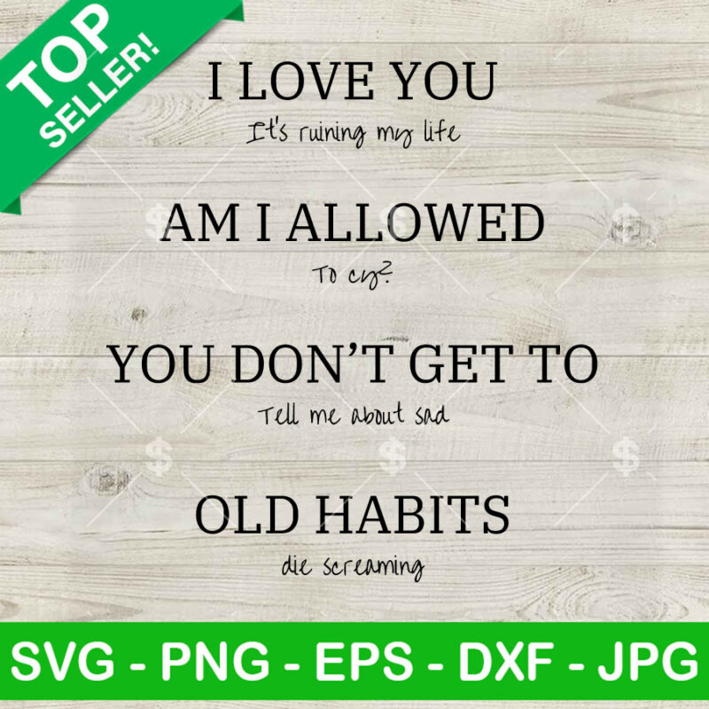 I Love You It's Ruining My Life TTPD SVG, Taylor New Song SVG, TTPD Album SVG PNG DXF