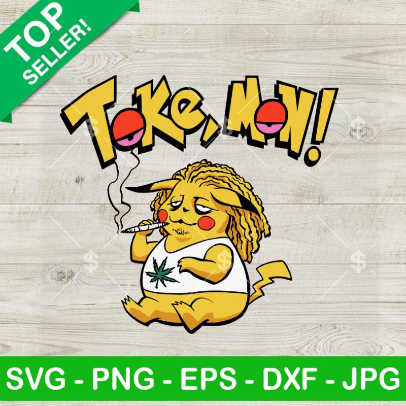 Funny Pikachu Smoking Weed SVG, 420 Tokemon SVG, Cannabis SVG PNG DXF ...