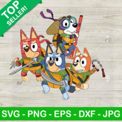 Amazing Bluey Teenage Mutant Ninja Turtle SVG, Funny Bluey Ninja SVG, Funny Ninja Turtles SVG Cut file cricut
