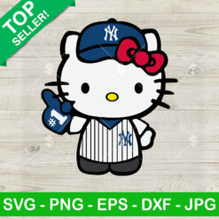 Hello Kitty New York Yankees Baseball SVG