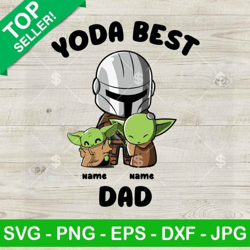 Yoda Best Dad And Baby Custom Name Svg