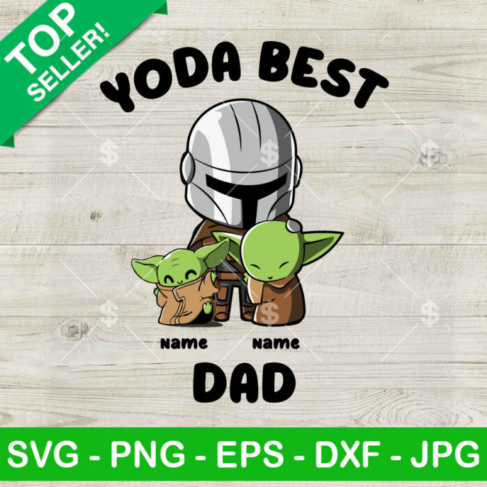 Yoda Best Dad And Baby Custom Name SVG
