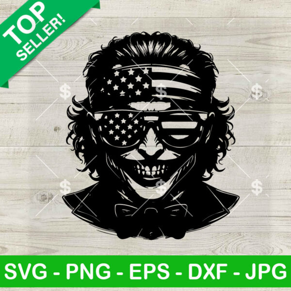 4th Of July Joker SVG, Horror 4th Of July SVG, Joker Independence Day SVG PNG DXF