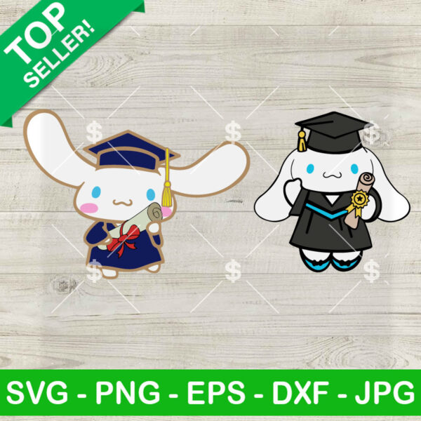 Cinnamoroll Graduation Cap SVG Bundle