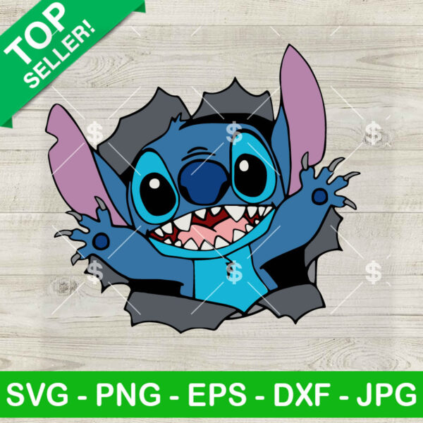 Disney Cute Stitch Breakout SVG, Stitch Characters SVG, Lilo And Stitch SVG PNG DXF EPS