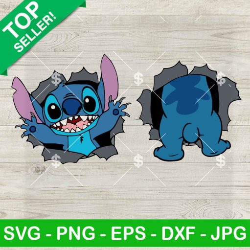 Disney Cute Stitch Breakout Svg Bundle