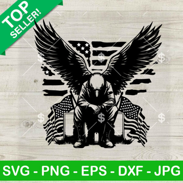 Memorial Day American Eagle SVG, Honoring Our Heroes SVG, US Patriotic Eagle Veteran SVG PNG DXF EPS Design
