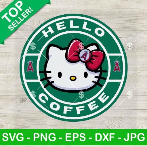 Hello Coffee Los Angeles Angels Svg