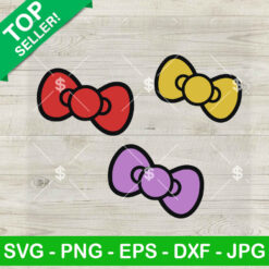 Hello Kitty Bow SVG, Hello Kitty Cat SVG, Kawaii Kitty Clasic Bow SVG PNG DXF EPS