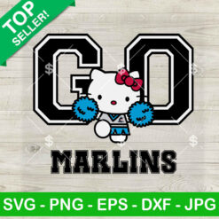 Hello Kitty Cheerleader Go Marlins SVG