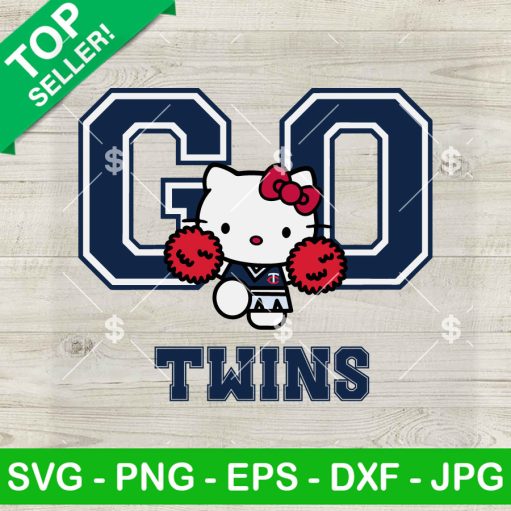 Hello Kitty Cheerleader Go Twins Svg