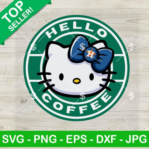 Hello Kitty Coffee Houston Astros Baseball SVG