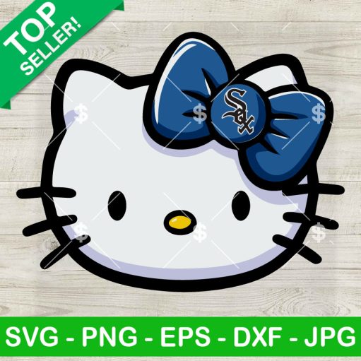 Hello Kitty Face Chicago White Sox Svg