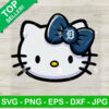 Hello Kitty Face Detroit Tigers Baseball SVG
