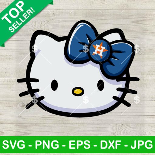 Hello Kitty Face Houston Astros Svg