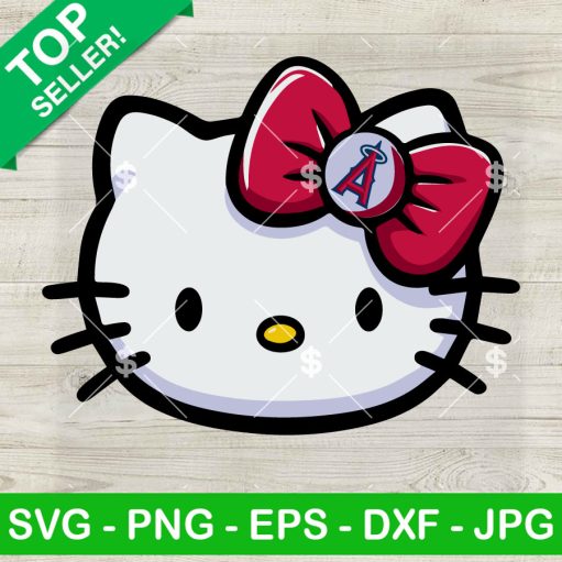 Hello Kitty Face Los Angeles Angels Svg